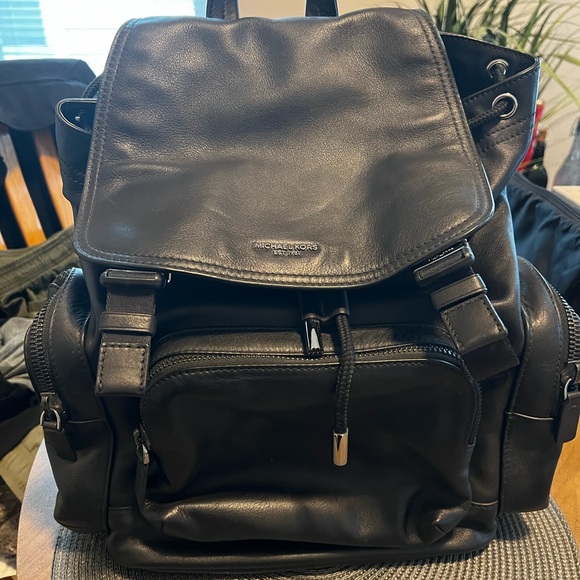 Michael Kors Dark Leather Men's Backpack